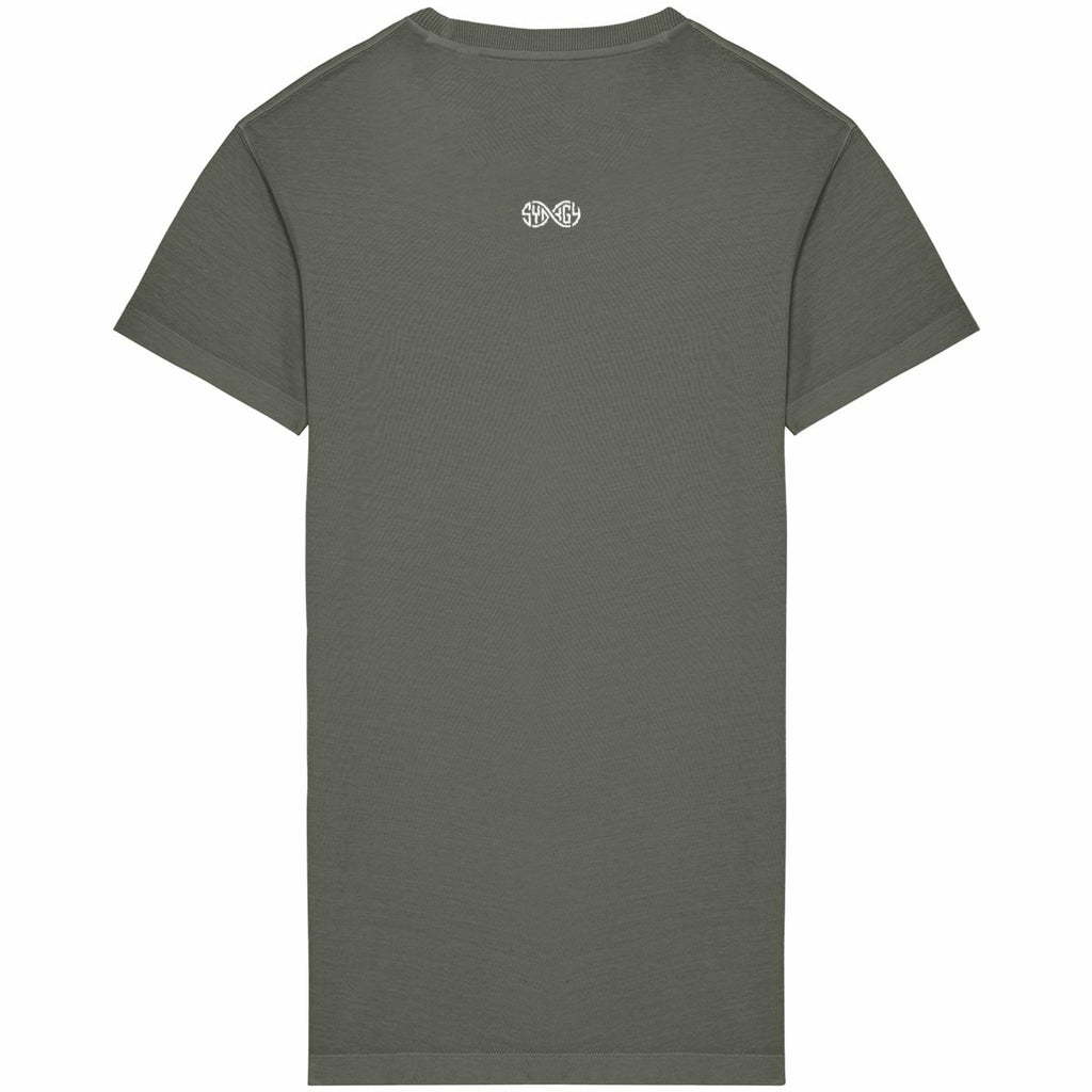 Chemise de nuit t shirt long  - dos_kaki