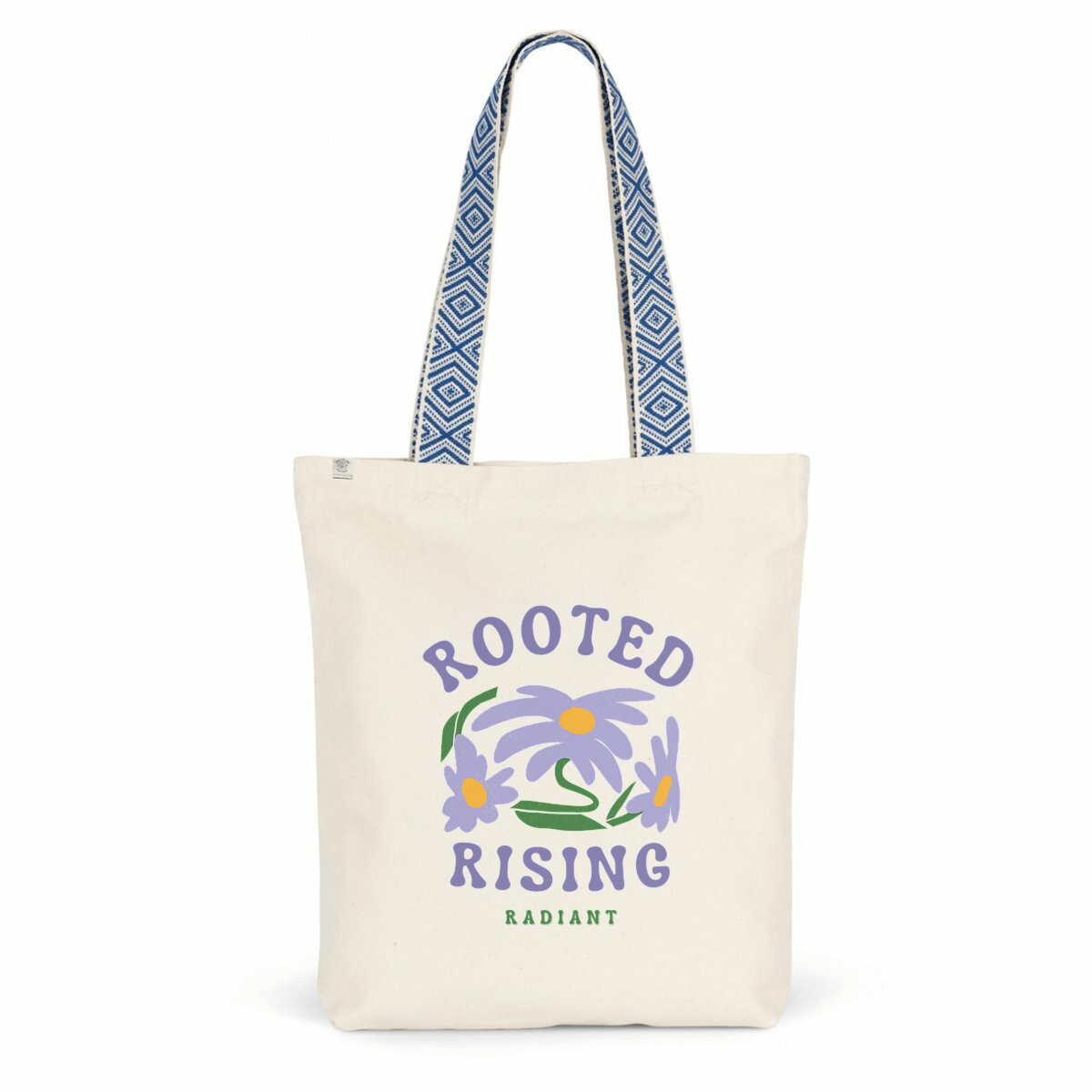 ? Tote ROOTED – Rising, Radiant Petit cabas durable en matières recyclées – SYNRGY - face_0