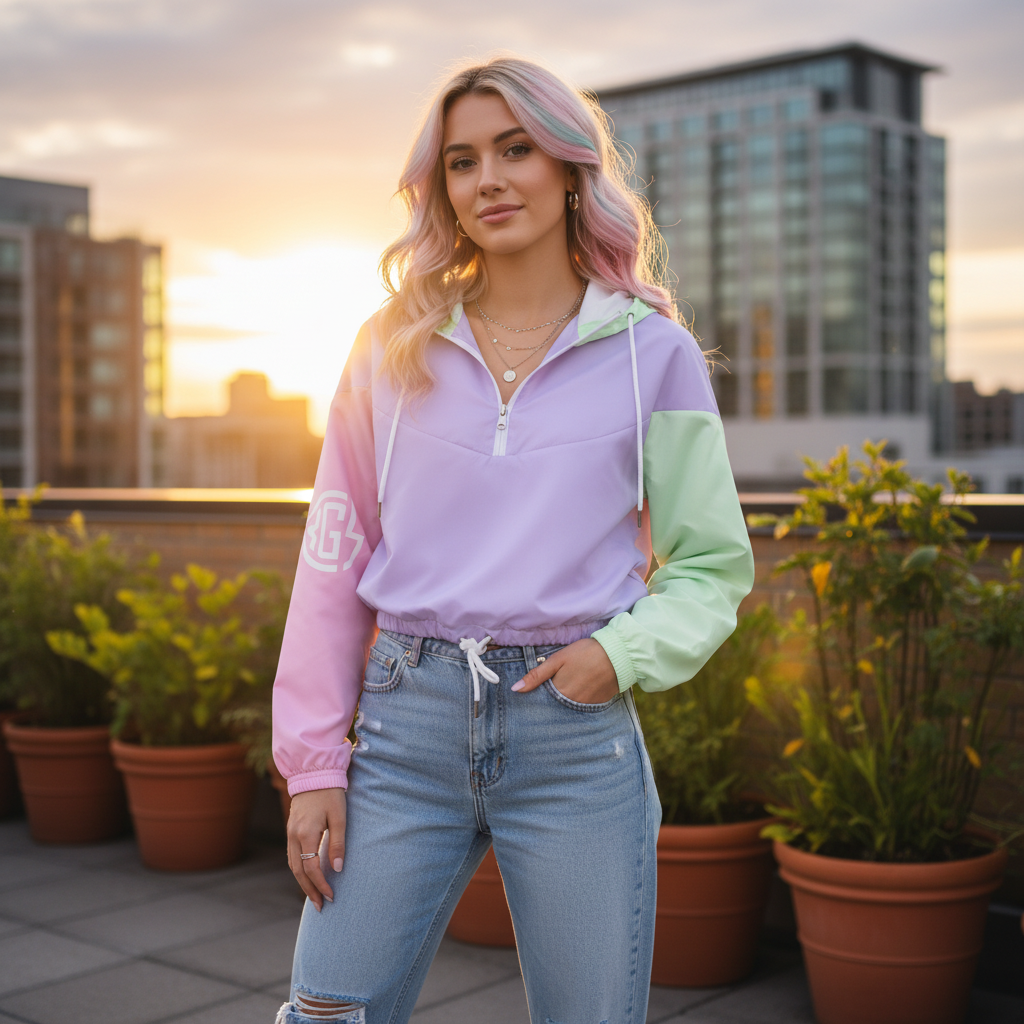Windbreaker Crop | SYNRGY | Léger, Imperméable & Stylé